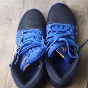 Nike Blue and Black Women's Sneakers with Yellow Accents